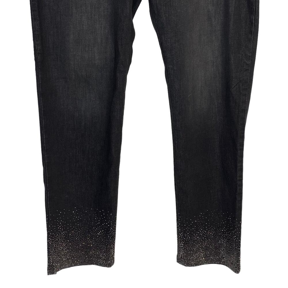 Soft Surroundings Black Bling Pants Elastic Waist Pull On Sz L? See Measurements - Picture 4 of 6